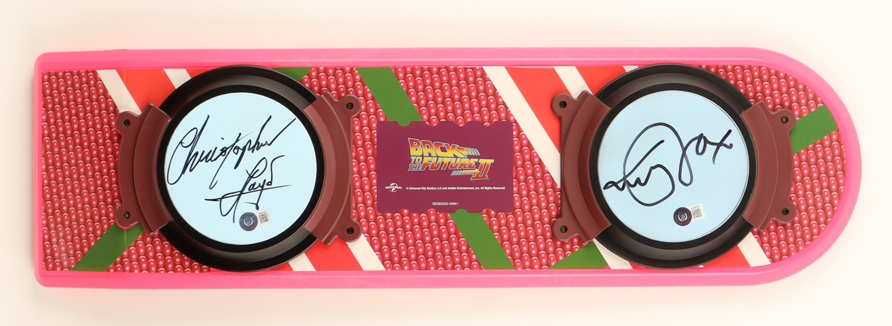 Michael J. Fox & Christopher Lloyd Signed "Back To The Future Part II" Full-Size Hover Board (Beckett) at PristineAuction.com Michael J. Fox & Christopher Lloyd Signed "Back To The Future Part II" Full-Size Hover Board (Beckett) at PristineAuction.com