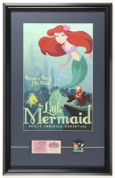 Walt Disney World "The Little Mermaid: Ariels Undersea Adventure" Custom Framed Poster Print Display with Ticket Book & Character Pin at PristineAuction.com