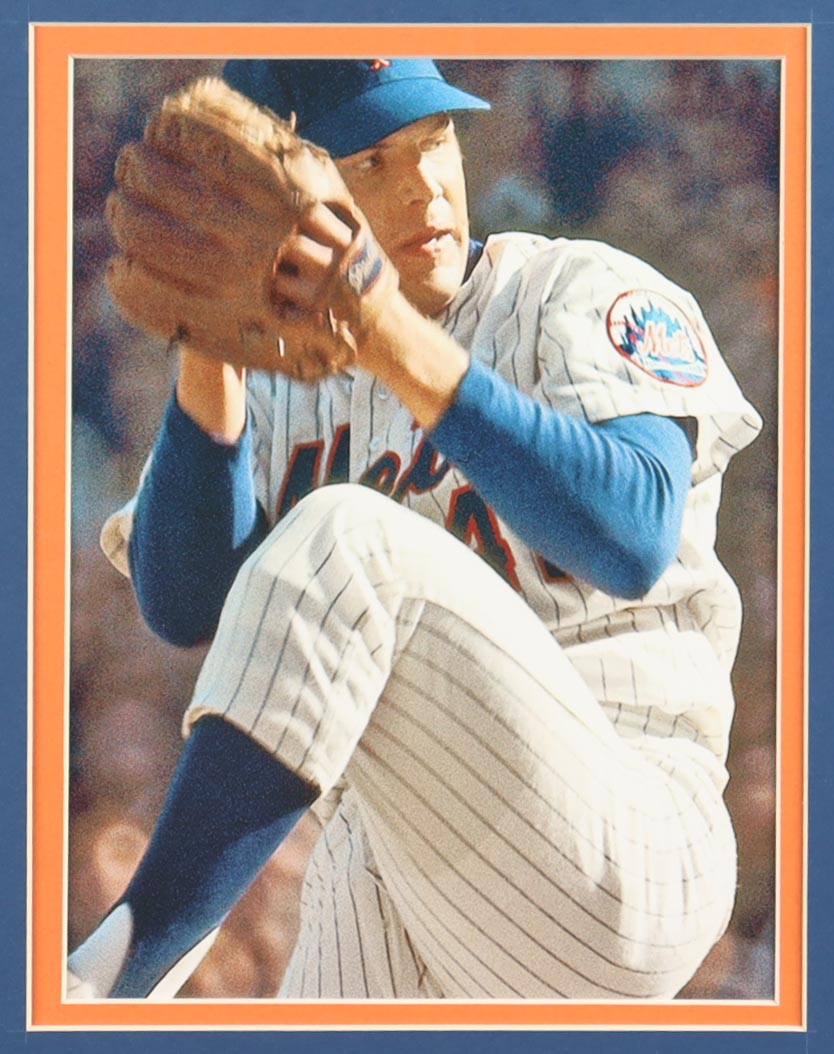 Tom Seaver Signed Custom Framed Cut Display with Jersey & HOF Induction Pin (PSA) at PristineAuction.com Tom Seaver Signed Custom Framed Cut Display with Jersey & HOF Induction Pin (PSA) at PristineAuction.com