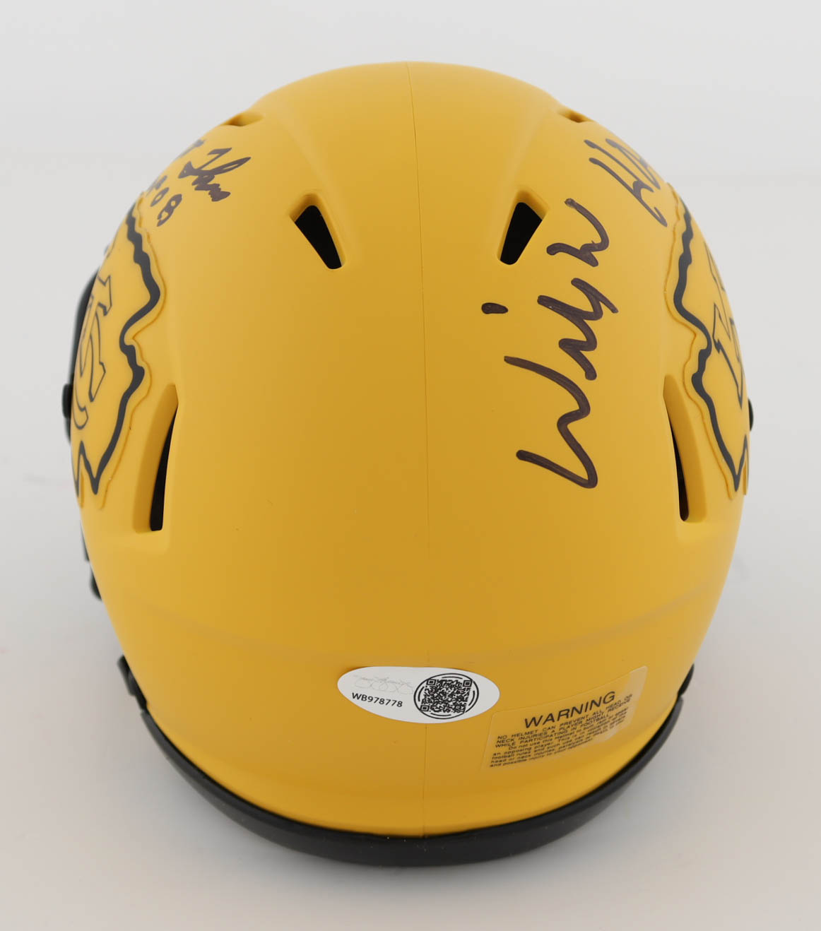 Willie Roaf & Emmitt Thomas Signed Chiefs Rave Alternate Speed Mini Helmet Inscribed "HOF 2012" & "HOF 08" (JSA) at PristineAuction.com Willie Roaf & Emmitt Thomas Signed Chiefs Rave Alternate Speed Mini Helmet Inscribed "HOF 2012" & "HOF 08" (JSA) at PristineAuction.com