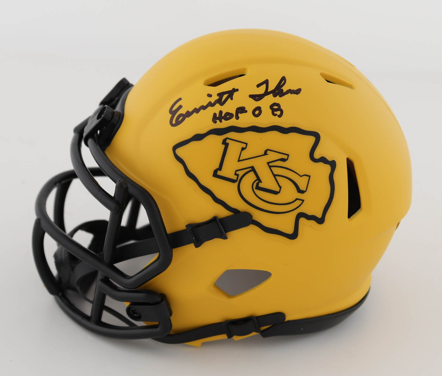 Willie Roaf & Emmitt Thomas Signed Chiefs Rave Alternate Speed Mini Helmet Inscribed "HOF 2012" & "HOF 08" (JSA) at PristineAuction.com Willie Roaf & Emmitt Thomas Signed Chiefs Rave Alternate Speed Mini Helmet Inscribed "HOF 2012" & "HOF 08" (JSA) at PristineAuction.com