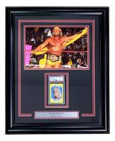 Hulk Hogan Signed WWE Custom Framed 1985 Topps #1 Reprint (PSA | Auto 10) at PristineAuction.com