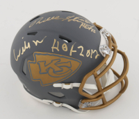 Willie Roaf, Will Shields & Emmitt Thomas Signed Chiefs Slate Alternate Speed Mini Helmet Inscribed "HOF 2012", "HOF 15" & "HOF 08" (JSA) at PristineAuction.com
