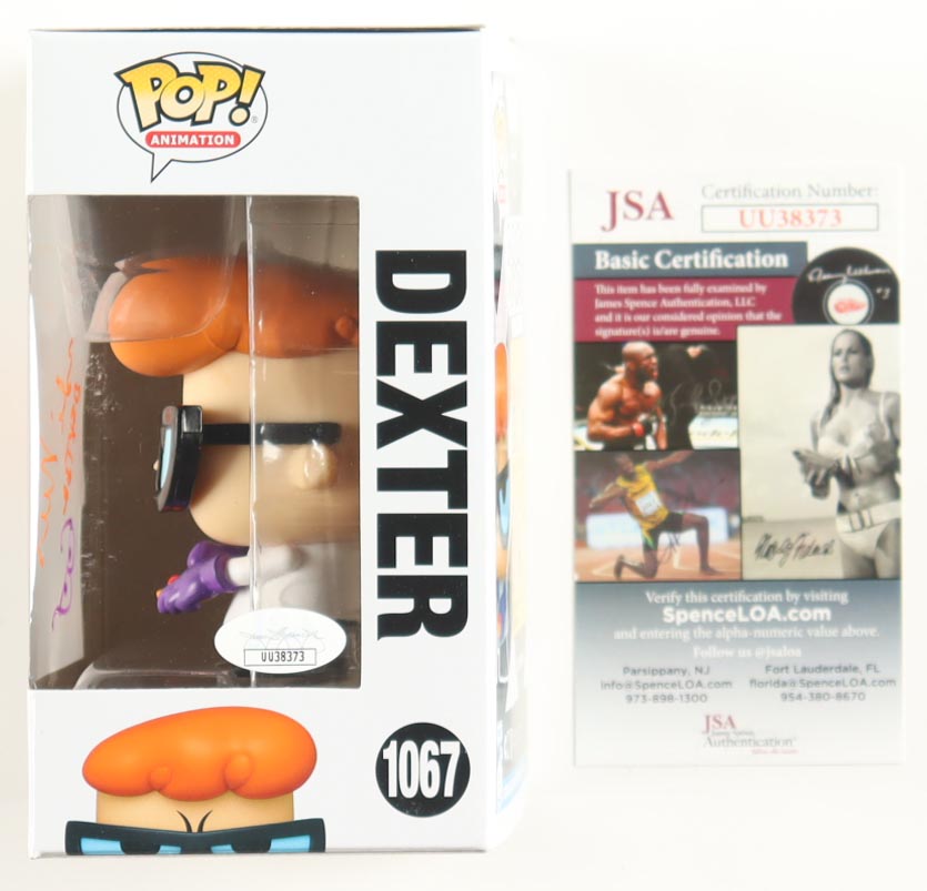 Candi Milo Signed "Cartoon Network" #1067 Dexter Funko Pop! Vinyl Figure Inscribed "Dexter" with Hand Drawn Glasses Sketch (JSA) at PristineAuction.com Candi Milo Signed "Cartoon Network" #1067 Dexter Funko Pop! Vinyl Figure Inscribed "Dexter" with Hand Drawn Glasses Sketch (JSA) at PristineAuction.com