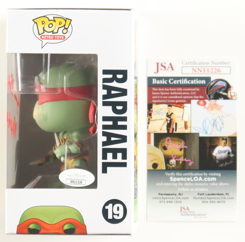 Kenn Scott Signed "Teenage Mutant Ninja Turtles" #19 Raphael Funko Pop! Vinyl Figure Inscribed "'Raph'" (JSA) at PristineAuction.com Kenn Scott Signed "Teenage Mutant Ninja Turtles" #19 Raphael Funko Pop! Vinyl Figure Inscribed "'Raph'" (JSA) at PristineAuction.com
