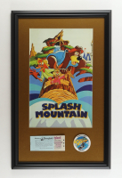 Disney's Splash Mountain Custom Framed Photo Display with Ticket Book & Lapel Pin at PristineAuction.com