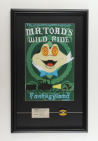 Disney's Mr. Toads Wild Ride Custom Framed Photo Display with Ticket & Lapel Pin at PristineAuction.com