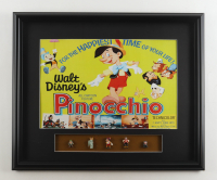 Disney's "Pinocchio" Custom Framed Photo Display with Set of (5) Vintage 1960 Disney Figurines at PristineAuction.com