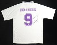 Hugo Sanchez Signed Real Madrid Kelme Authentic Jersey Inscribed "!Penta Pichichi!" "Sep/24" (Beckett) at PristineAuction.com