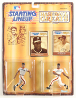 Willie McCovey & Willie Mays 1989 Starting Lineup Baseball Greats Action Figure with 1989 Kenner Starting Lineup Greats Cards at PristineAuction.com