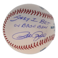 Pete Rose Signed OML Baseball Inscribed "Sorry I Bet On Baseball" (JSA) at PristineAuction.com