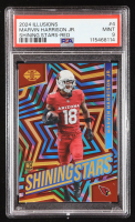 Marvin Harrison Jr. 2024 Panini Illusions Shining Stars Red #4 #15/99 RC (PSA 9) at PristineAuction.com