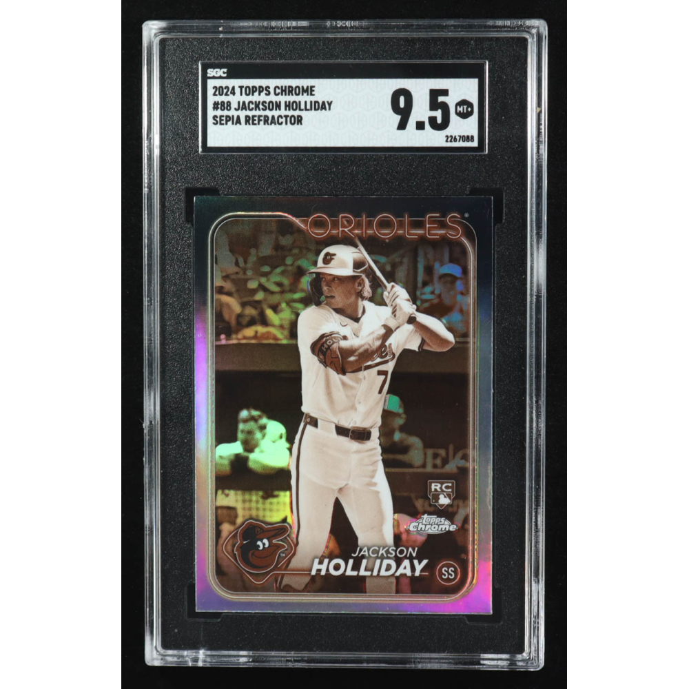 Jackson Holliday 2024 Topps Chrome Sepia Refractors #88 RC (SGC 9.5) at PristineAuction.com