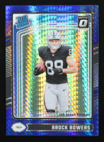 Brock Bowers 2024 Donruss Optic Rated Rookie Blue Hyper #215 RC at PristineAuction.com