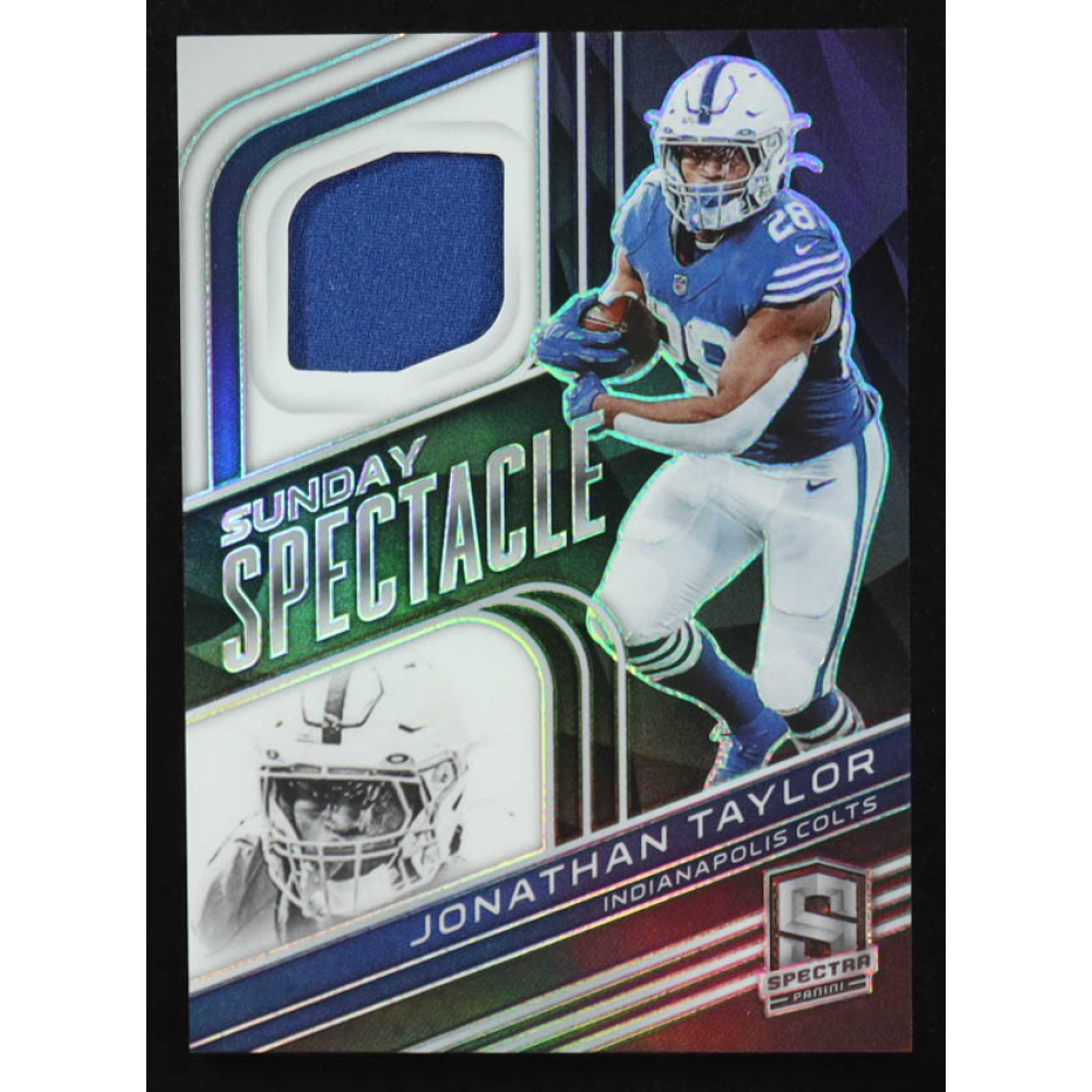 Jonathan Taylor 2022 Panini Spectra Sunday Spectacle Materials #13 #10/99 at PristineAuction.com