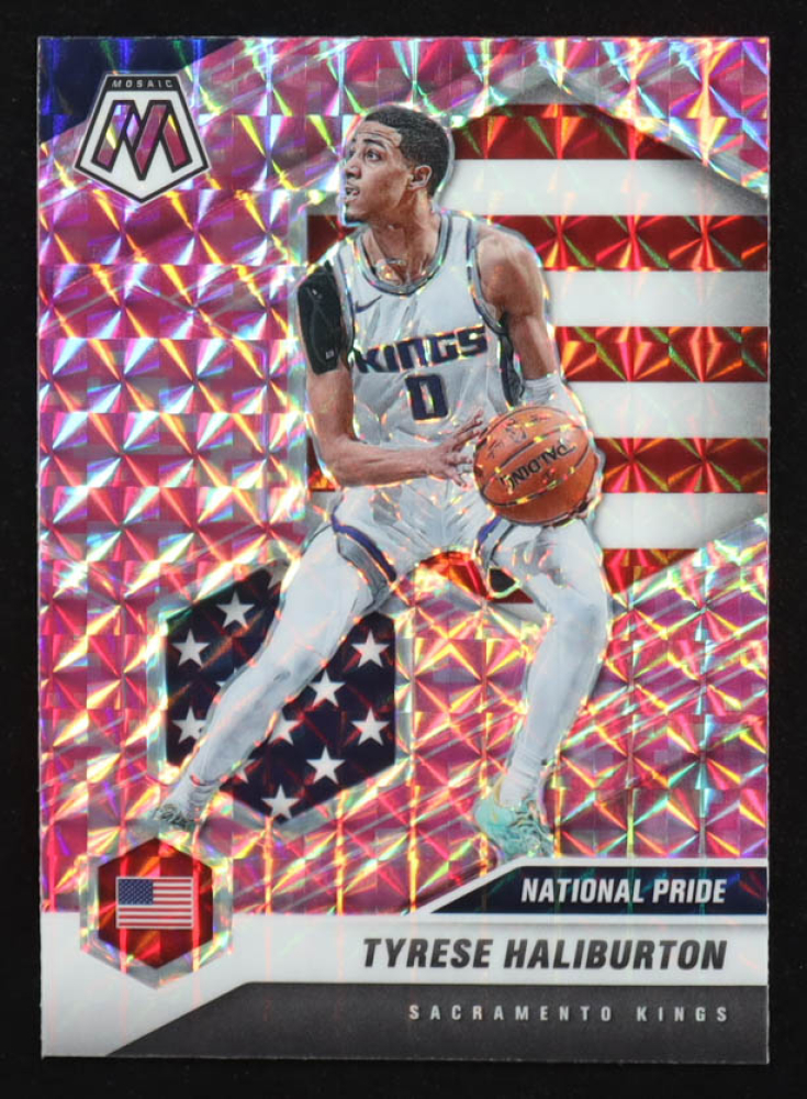 Tyrese Haliburton 2020-21 Panini Mosaic Mosaic Pink Camo #258 RC