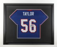 Lawrence Taylor Signed Custom Framed Jersey Display (Steiner) at PristineAuction.com