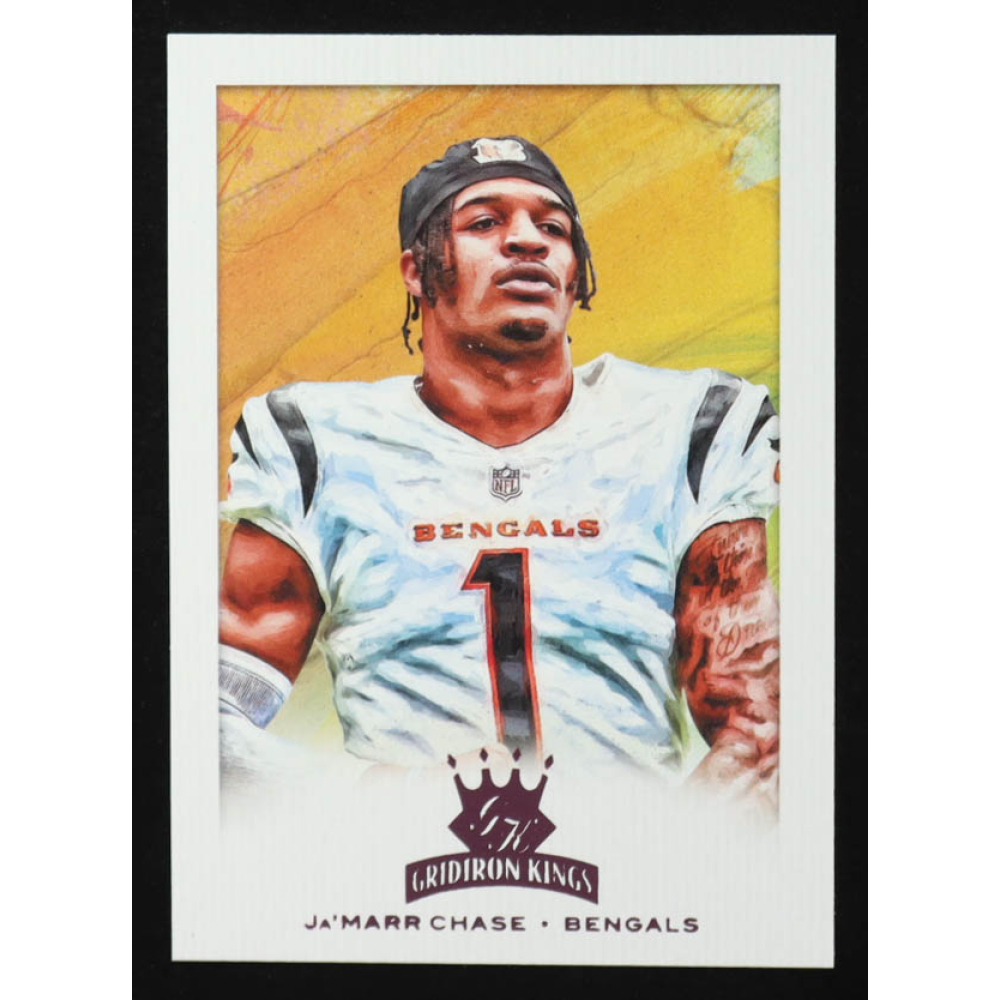 Ja'Marr Chase 2021 Panini Chronicles Gridiron Kings #24 RC at PristineAuction.com Ja'Marr Chase 2021 Panini Chronicles Gridiron Kings #24 RC at PristineAuction.com