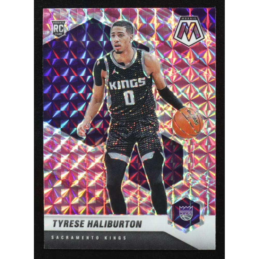 Tyrese Haliburton 2020-21 Panini Mosaic Mosaic Camo Pink #204 RC at PristineAuction.com