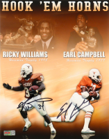 Ricky Williams & Earl Campbell Signed Texas Longhorns 11x14 Photo (PIA) at PristineAuction.com