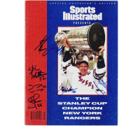 Rangers Stanley Cup Edition "Sports Illustrated" Magazine Signed By (6) with Glenn Anderson, Steve Larmer, Jay Wells (JSA) at PristineAuction.com