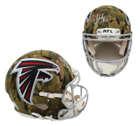 Julio Jones Signed Falcons Full-Size Authentic On-Field Camo Alternate Speed Helmet (Radtke) at PristineAuction.com
