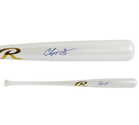 Chipper Jones Signed Rawlings White Chrome Baseball Bat (Fanatics) at PristineAuction.com