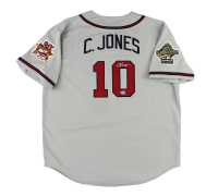 Chipper Jones Signed Braves Mitchell & Ness Authentic Throwback Jersey (Fanatics) at PristineAuction.com
