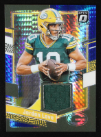 Jordan Love 2023 Donruss Optic Threads Blue Hyper #1 at PristineAuction.com