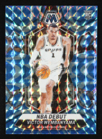 Victor Wembanyama 2023-24 Panini Mosaic Mosaic Reactive Blue #257 RC / NBA Debut at PristineAuction.com