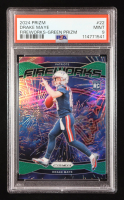 Drake Maye 2024 Panini Prizm Fireworks Green Prizm #22 RC (PSA 9) at PristineAuction.com
