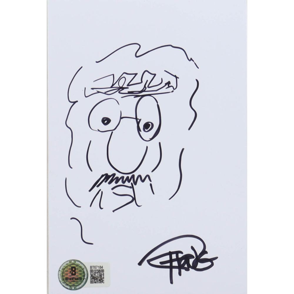 Tommy Chong Signed 4x6 Hand-Drawn Sketch Photo (Beckett) at PristineAuction.com