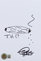 Tommy Chong Signed 4x6 Hand-Drawn Sketch Photo Inscribed "T.H.C?" (Beckett) at PristineAuction.com