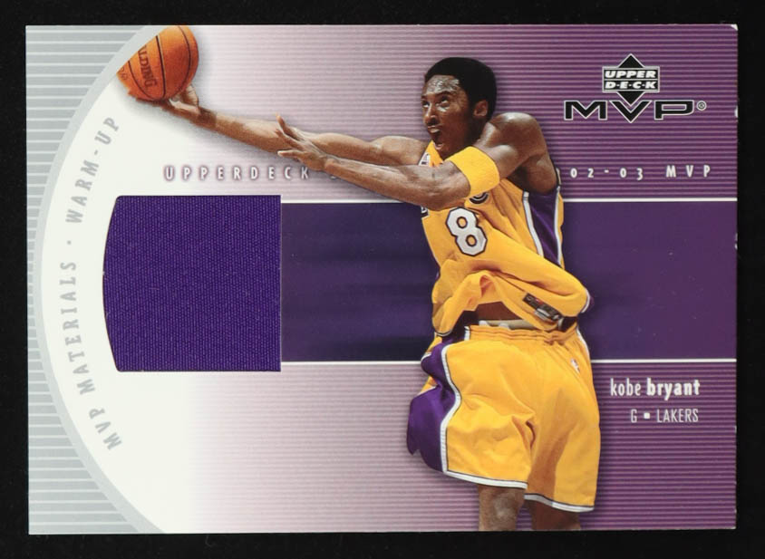 Kobe Bryant 2002-03 Upper Deck MVP Materials Warm Up #KBW at PristineAuction.com Kobe Bryant 2002-03 Upper Deck MVP Materials Warm Up #KBW at PristineAuction.com