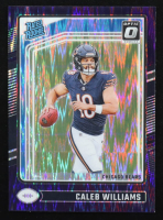 Caleb Williams 2024 Donruss Optic Rated Rookie Purple Shock #201 RC at PristineAuction.com