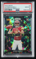 Jayden Daniels 2024 Panini Prizm Prizmatic Prizms Green Ice #3 RC (PSA 10) at PristineAuction.com