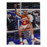 Spud Webb Signed Hawks 8x10 Photo (Beckett) at PristineAuction.com