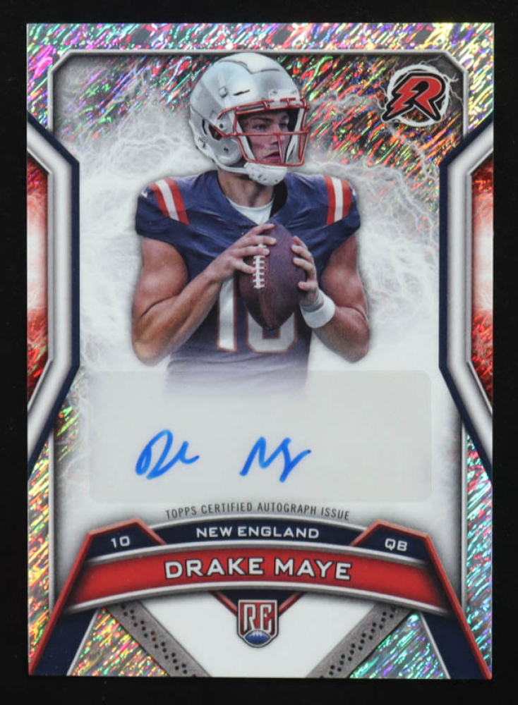 Drake Maye 2024 Topps Resurgence Resurgence Rookie Signatures Silver Static #RRSDM RC