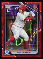 Ryan Campos 2024 Bowman Chrome Draft Red Lava Refractors #BDC156 #5/5 RC at PristineAuction.com
