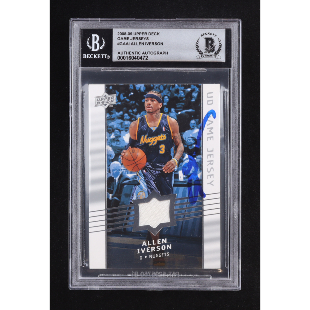 Allen Iverson Signed 2008-09 Upper Deck Game Jersey #GAAI (BAS) at PristineAuction.com