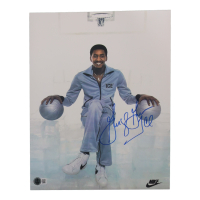 George Gervin Signed 11x14 Photo Inscribed "Ice" (Beckett) at PristineAuction.com