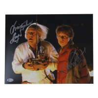 Michael J. Fox & Christopher Lloyd Signed "Back to the Future" 11x14 Photo (Beckett) at PristineAuction.com