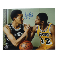 George Gervin Signed 11x14 Photo Inscribed "Ice" (Beckett) at PristineAuction.com