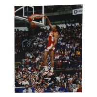 Spud Webb Signed Hawks 11x14 Photo (Beckett) at PristineAuction.com