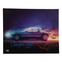 Michael J. Fox & Christopher Lloyd Signed "Back to the Future" 16x20 Photo (Beckett) at PristineAuction.com