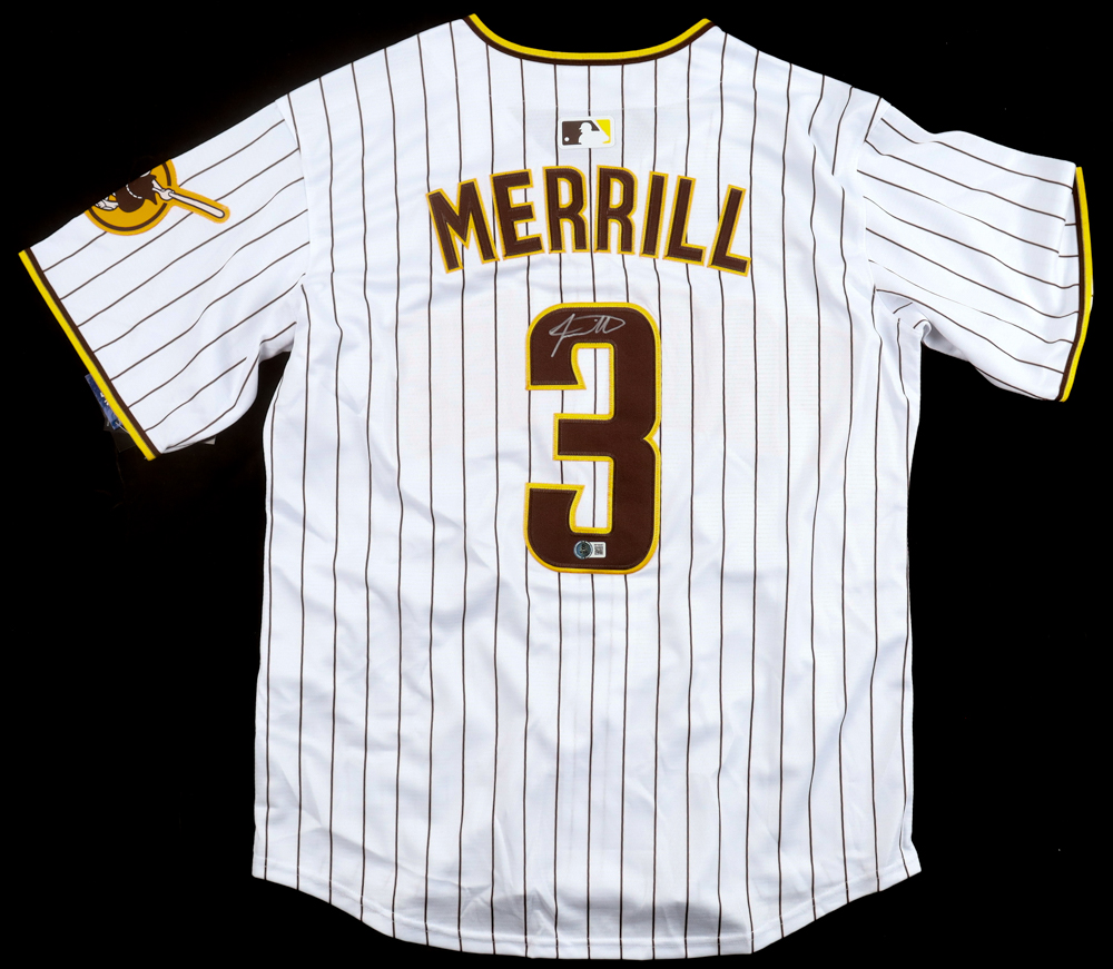 Jackson Merrill Signed Padres Nike Authentic Jersey (Beckett) at PristineAuction.com Jackson Merrill Signed Padres Nike Authentic Jersey (Beckett) at PristineAuction.com