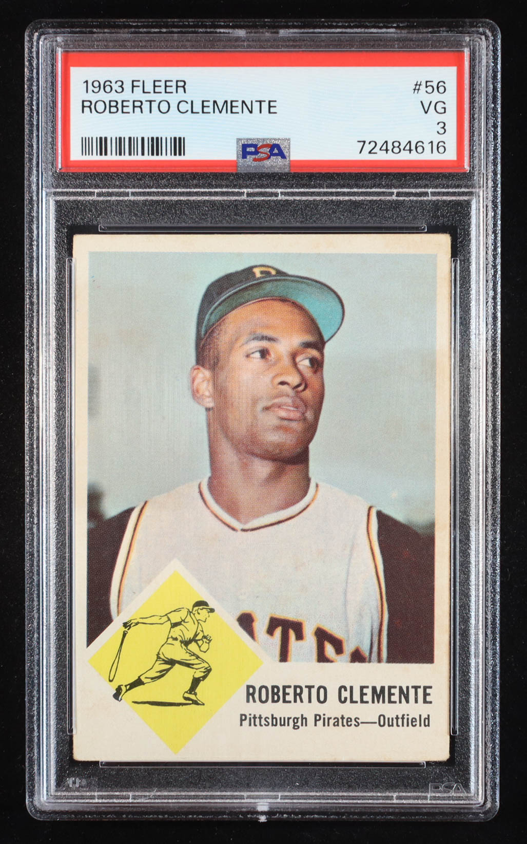 Roberto Clemente 1963 Fleer #56 (PSA 3) at PristineAuction.com Roberto Clemente 1963 Fleer #56 (PSA 3) at PristineAuction.com