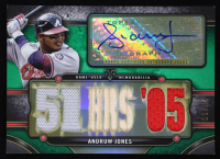 Andruw Jones 2024 Topps Triple Threads Autograph Relics Emerald #TTARDRU3 #13/18 at PristineAuction.com