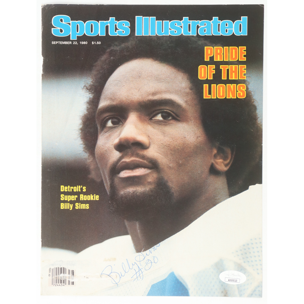 Billy Sims Signed 1980 "Sports Illustrated" Magazine Cover Page (JSA) at PristineAuction.com
