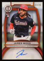 James Wood 2025 Topps Tribute Autographs Orange #TAJWO #23/25 RC at PristineAuction.com
